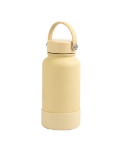 Envase aluminio liso con asa 650ml beige