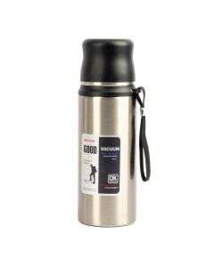 Envase aluminio liso con asa 800ml plateado