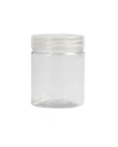 Frasco liso con tapa 6x4.5cm transparente