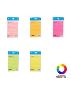 Block notas rayado neón