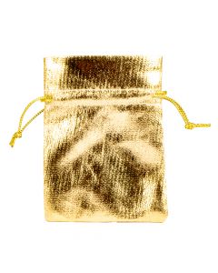 Bolsa tela lisa ajustable brillante 5pzas dorado