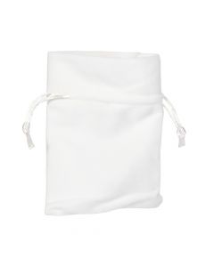 Bolsa tela afelpada 5und blanco