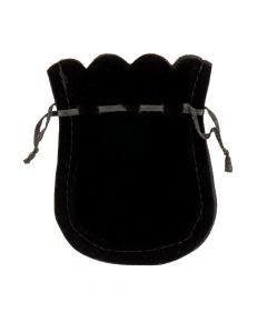 Bolsa tela afelpada lisa 8.5x11cm 5pzas negro