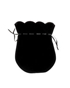 Bolsa tela afelpada lisa 5pzas negro