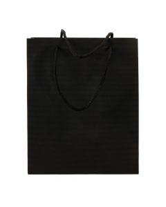Bolsa plástica lisa 22x18x7.5cm negro