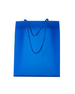 Bolsa plástica lisa 22x18x7.5cm azul