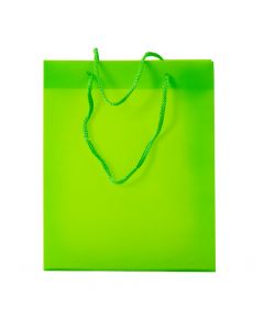 Bolsa plástica lisa 22x18x7.5cm verde
