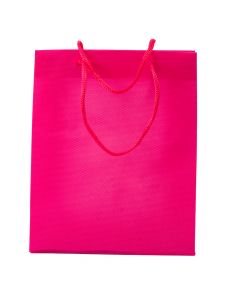 Bolsa plástica lisa 22x18x7.5cm fucsia