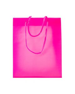 Bolsa plástica lisa 22x18x7.5cm rosado
