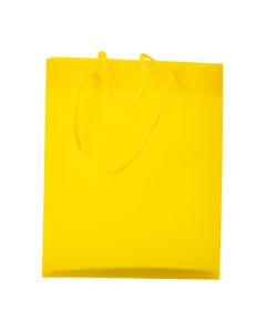 Bolsa plástica lisa 22x18x7.5cm amarillo