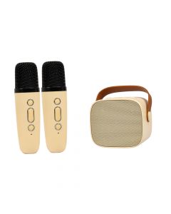 Micrófono y parlante inalámbrico con asa y cable carga USB