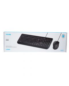 Teclado y mouse USB negro