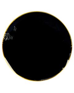 Plato acrílico redondo liso con borde 10pulg 3und 