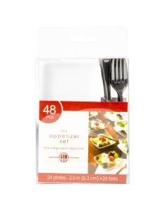 Utensilio mini para aperitivo con accesorios 48pzas 