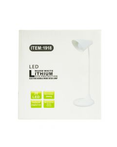 Lámpara plástica lisa recargable 43x12.5cm blanco