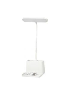 Lampara plástica recargable con organizador 39x16.5cm blanco