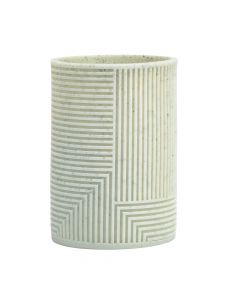 Porta cepillo dientes con relieve rayas 9.8x7cm gris