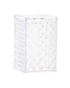 Portacepillo dientes con relieve rombos transparente