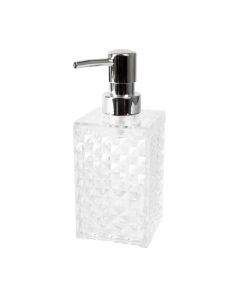 Dispensador jabón rombos transparente 