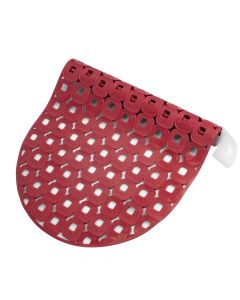 Alfombra plástica para baño 70x39cm rojo