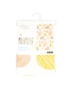 Cortina para baño lisa con estampado multicolor