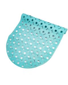 Alfombra plástica para baño 70x39cm turquesa