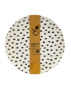 Plato plástico redondo estampado rayas 25cm 