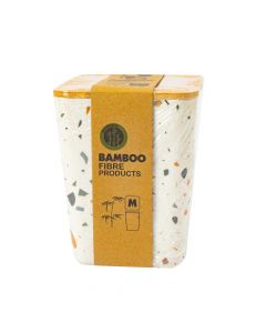 Tupper almacenamiento plástico con tapa bambú multicolor