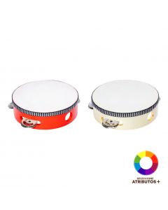 Pandereta madera rayas