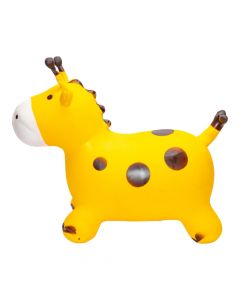 Jirafa inflable amarillo marrón