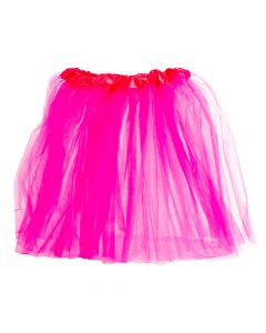 Falda tutú tela infantil fucsia
