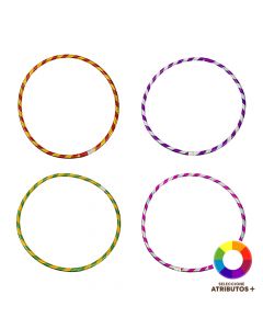 Hula hula plástico rayas brillantes