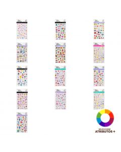 Stickers adhesivos con relieve