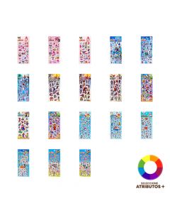 Stickers con relieve surtidos