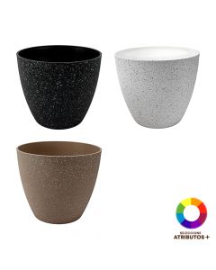 Maceta plástica con textura