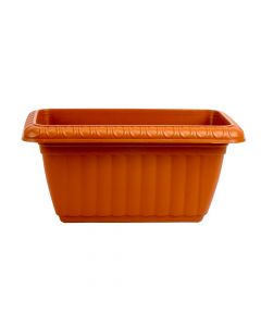 Maceta rectangular con relieve rayas