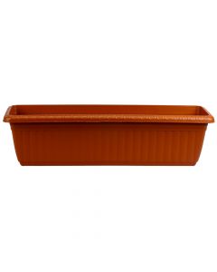 Maceta rectangular con relieve rayas