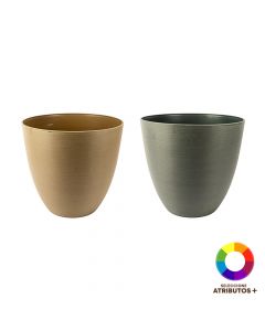 Maceta plástica con rayas