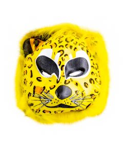 Máscara leopardo afelpado