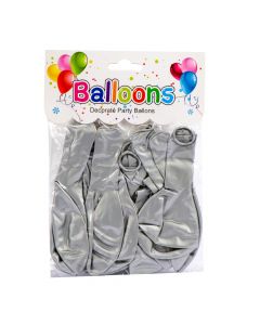 Globo latex 10pzas plateado