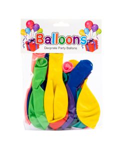 Globo latex liso 10pzas multicolor