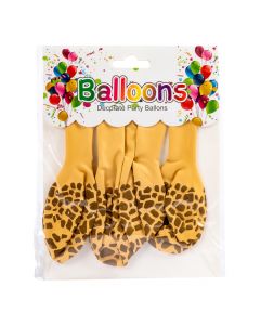 Globo latex 5pzas naranja y marrón