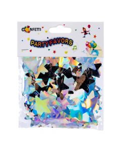 Confetti estrella plateado brillante