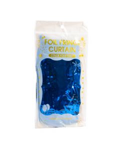 Cortina curling plástica lisa mate 200x100cm azul