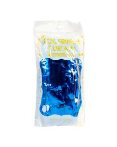 Cortina curling brillante azul