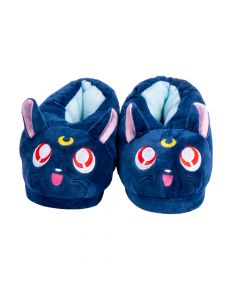 Pantufla afelpada figura luna sailor moon 34-35 azul