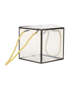 Caja lisa cuadrada con borde surtido