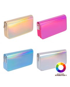 Cartera dama tornasol compacta