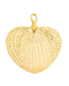 Abanico manual beige