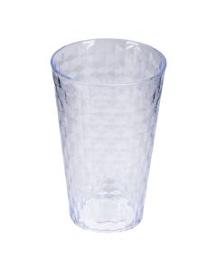 Vaso plástico transparente relieve